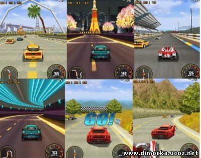 скриншот из java игры на телефон Race Driver Grid